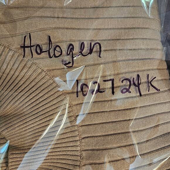 NWT Halogen Mock Neck Ribbed Long Sleeve Sweater Dress XL in Camel - Picture 13 of 13